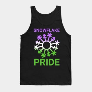 Snowflake Pride - genderqueer flag colors Tank Top